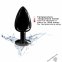 Металева анальна пробка із прикрасою у вигляді кристалу Dorcel - Diamond Plug BLACK L (SO7810) 3