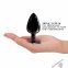 Металева анальна пробка із прикрасою у вигляді кристалу Dorcel - Diamond Plug BLACK L (SO7810) 5
