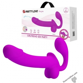 Безремневий страпон Pretty Love Kelpie з імітацією еякуляції, 25 х 3.9 см, (BW-022067P)