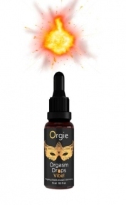 Збудливі краплі для клітора Orgie Orgasm Drops Vibe!, 15 мл, тепло-холод, ефект вібрації, (OR51652)