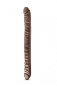 Подвійний фаллоімітатор DR SKIN 18INCH CHOCOLATE (T331243)