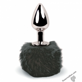 Анальна пробка FeelzToys - Bunny Tails Butt Plug Black (SO5063)