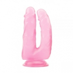 Подвійний фаллоімітатор Hi-Rubber, Pink (CH14376)