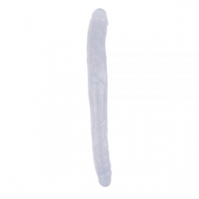 Подвійний фаллоімітатор Hi-Rubber 45 см, Clear (CH96870)