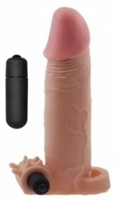 Насадка, що подовжує, на пеніс Pleasure X-Tender Vibrating Penis Sleeve Flesh 2 (6452LVTOY055)