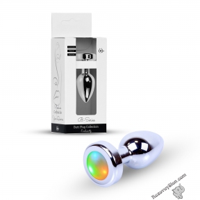 Анальна пробка зі світлодіодом Jewellery PLUG - Disco Flashlight розмір S, (64-00007)