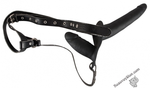 Жіночий страпон Double Strap On Black Silicone (61325111290000)