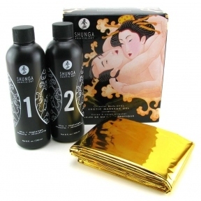 Гель для масажу Shunga ORIENTAL BODY-TO-BODY - Melon Mango, 2 x 225 мл