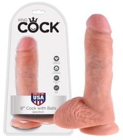 Фалоімітатор з мошонкою King Cock 8 inch Cock Balls Sk