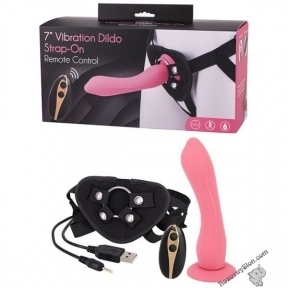 Страпон жіночий з пультом управління Seven Creations DILDO STRAP-ON PINK (DT51129)
