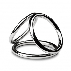 Потрійне ерекційне кільце Sinner Gear Unbendable - Triad Chamber Metal Cock and Ball Ring - Large (SO4617)
