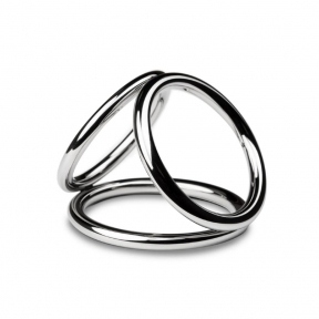 Потрійне ерекційне кільце Sinner Gear Unbendable - Triad Chamber Metal Cock and Ball Ring - Medium (SO4618)