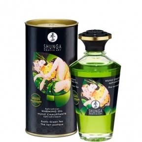 Розігріваюча олія Shunga APHRODISIAC WARMING OIL - Exotic green tea, 100 мл