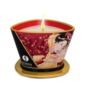 Масажна свічка Shunga MASSAGE CANDLE - Sparkling Strawberry Wine, 170 мл (SO2513)