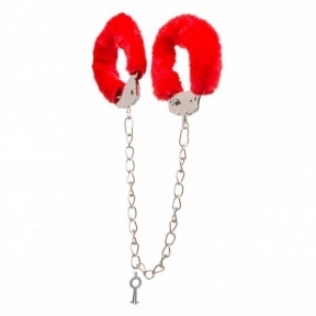Окови з хутром Ankle Cuffs, Red (810252)