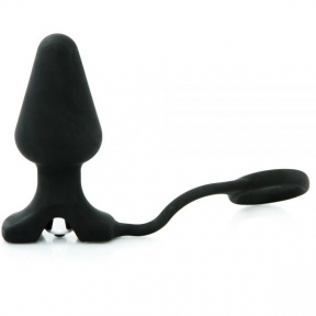 Анальна пробка з кільцем Black Silicone (810329)
