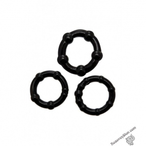 Набір ерекційних кілець Wooomy Babooom cockring set, 3 розміри, відмінно тягнуться (SO7436)