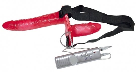 Страпон «Bad Kitty Vibr. Strap-On Duo»
