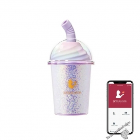 Вакуумний стимулятор у формі стаканчика для коктейлю з трубочкою BeYourLover Joy Cup фіолетовий, (BYL4102115)