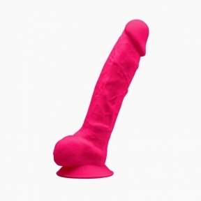 Фалоімітатор SilexD Vetus Pink (MODEL 1 size 8in), двошаровий, силікон+Silexpan, діаметр 4,2см (SO4472)