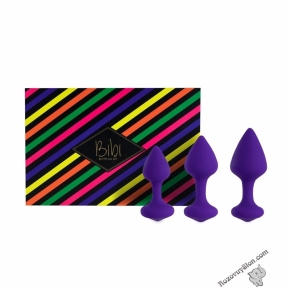 Набір силіконових анальних пробок FeelzToys - Bibi Butt Plug Set 3 pcs Purple (SO5064)