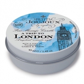 Масажна свічка Petits Joujoux - London - Rhubarb, Cassis and Ambra, 43 мл