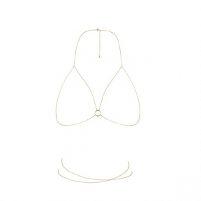 Прикраса-портупея Bijoux Indiscrets Magnifique Bra Chain - Gold