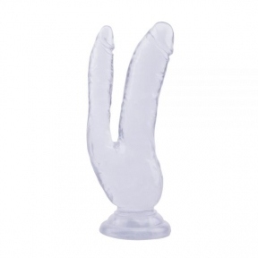 Подвійний фаллоімітатор Chisa Hi-Rubber 8.0 Dildo-Clear (CH16420)