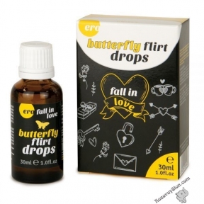 Краплі збуджуючі для двох ERO Butterfly Flirt Drops, 30 мл (HOT77111)