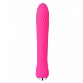 Svakom Anya Heating Vibrator - ребристий вібромасажер, 19,5х3,3 см (рожевий) (S420014)