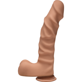 Фалоімітатор Doc Johnson The D - Ragin D - 9 Inch With Balls - ULTRASKYN - Caramel, 5,1 см (SO3554)