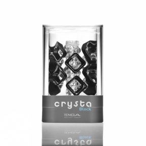 Мастурбатор TENGA Crysta Block, унікальний рельєф, що стимулюють щільні блоки, прозорий матеріал (SO3814)