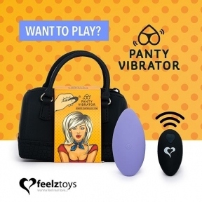 Вібратор в трусики FeelzToys Panty Vibrator Purple з пультом дистанційного керування, 6 режимів роботи, сумочка-чохол (SO3850)