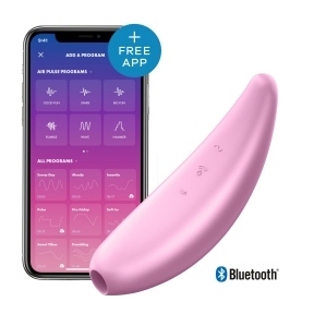 Потужний вакуумний кліторальний стимулятор Satisfyer Curvy 3+ з керуванням через інтернет (SO3893)