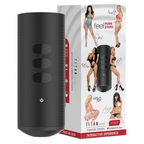 Інтерактивний мастурбатор Kiiroo Titan Feel Pornstars Experience, 9 вібромотор, теледильдоника (SO3940)