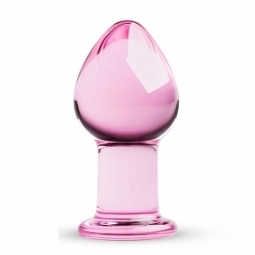 Рожева анальна пробка з скла Gildo Pink Glass Buttplug No. 27 (SO4421)