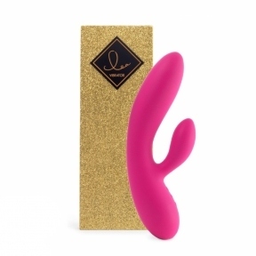 Гнучкий вібратор кролик з двома моторами FeelzToys Lea Rabbit Vibrator Rubine Red (SO4432)