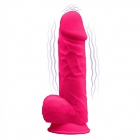 Фалоімітатор із вібрацією SilexD Norman Vibro Pink (MODEL 1 size 8,5in), двошаровий (SO5017)