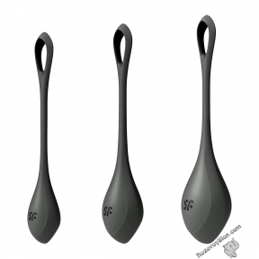 Набір йоні намистин Satisfyer Yoni Power 2 Black, діаметр 2-2,5-3 см, вага 22-44-73гр (SO5550)