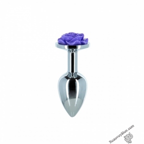 Металева анальна пробка Lux Active – Rose Anal Plug – Purple (SO5573)