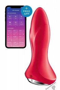 Анальна смарт вібропробка із перлинним масажем Satisfyer Rotator Plug 1+ Red (SO6277)