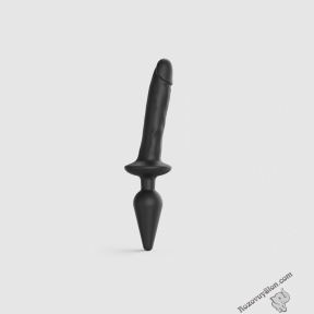 Анальна пробка з ділдо Strap-On-Me SWITCH PLUG-IN REALISTIC DILDO BLACK - L (SO6828)