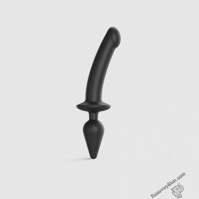 Анальна пробка з ділдо Strap-On-Me SWITCH PLUG-IN SEMI-REALISTIC DILDO BLACK - XXL (SO6831)