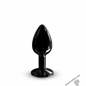 Металева анальна пробка із прикрасою у вигляді кристалу Dorcel - Diamond Plug BLACK S (SO7808)