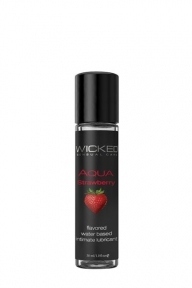 Їстівний лубрикант WICKED AQUA STRAWBERRY FLAVORED, 30 мл (T252069)