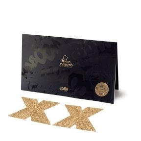 Прикраса на соски Bijoux Indiscrets - Flash Cross Gold