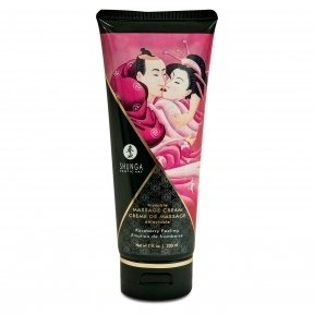 їстівний масажний крем Shunga KISSABLE MASSAGE CREAM - Raspberry Feeling, 200 мл
