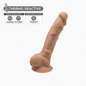 Фалоімітатор SilexD Johnny Caramel (MODEL 1 size 7in), двошаровий, силікон+Silexpan, 3,8 см (SO3835)