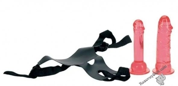 Страпон «Crotchless Harness», 16х3 см