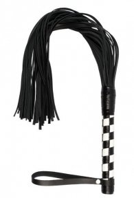 Флогер Premium Leather Flogger Black&White (KVL-280148)
